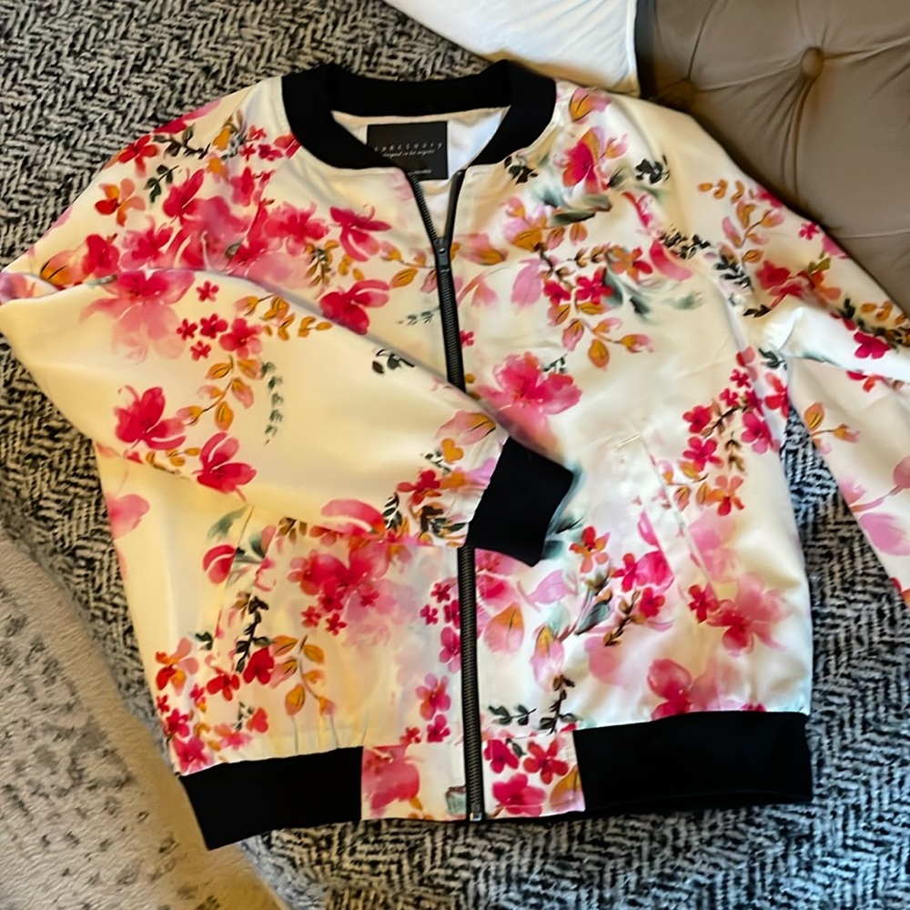 Sanctuary spring floral bomber jacket